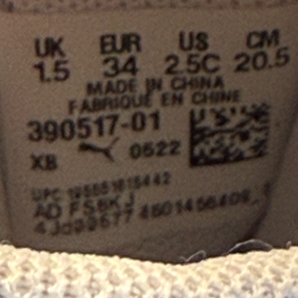 Girls Puma Carina 2.0 mid size 2.5 - Picture 6 of 7